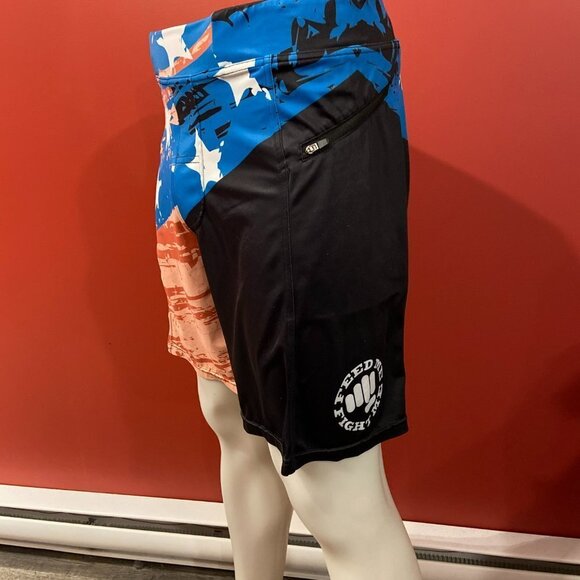 Feed Me Fight Me Men's Blue/Black Shorts - Size Medium - Picture 3 of 4